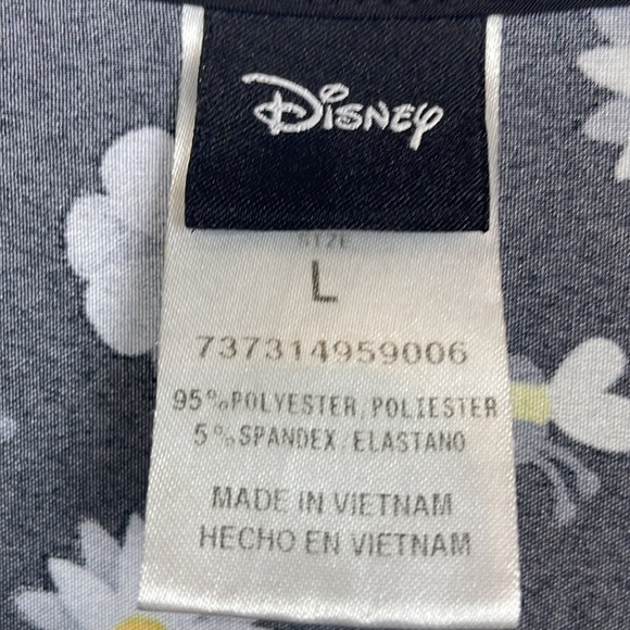 EUC Disney Tooniforms V-Neck Winnie The Pooh Sunshine Scrub Top Women’s Size L - Picture 6 of 8